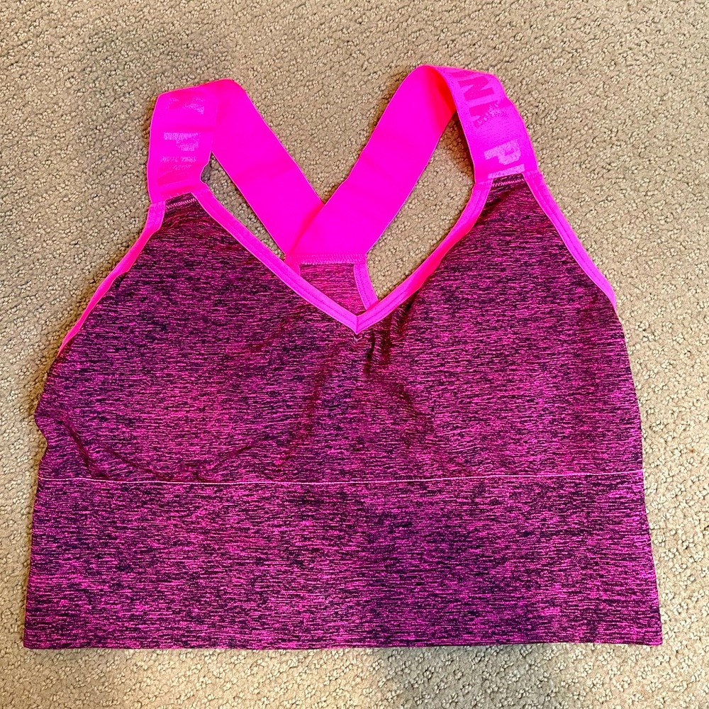 Victoria secret pink
Large
Sports bra 
Neon pink new without tags